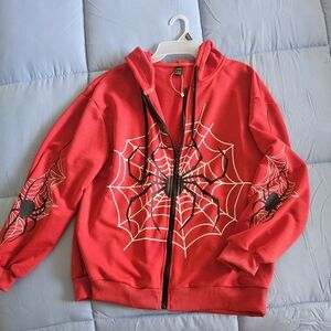 Shein EZ wear Spiderman hoodie size L 8/10 women's